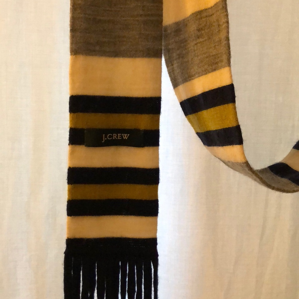 Jcrew skinny scarf in university stripe